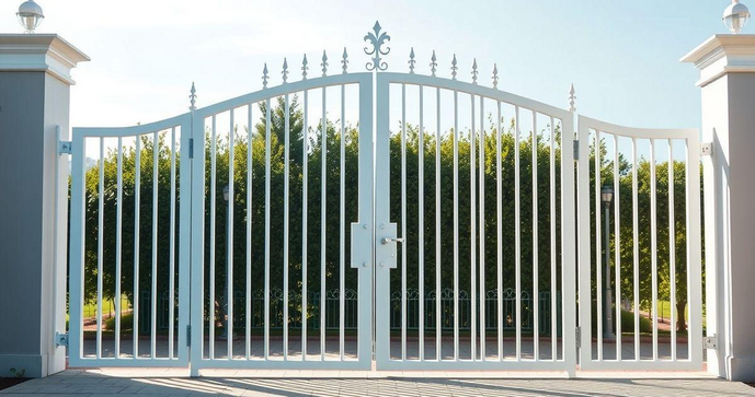 Portão de Alumínio Branco com Vidro: Estilo e Segurança para Sua Residência Portão de Alumínio Branco com Vidro: Estilo e Segurança para Sua Residência