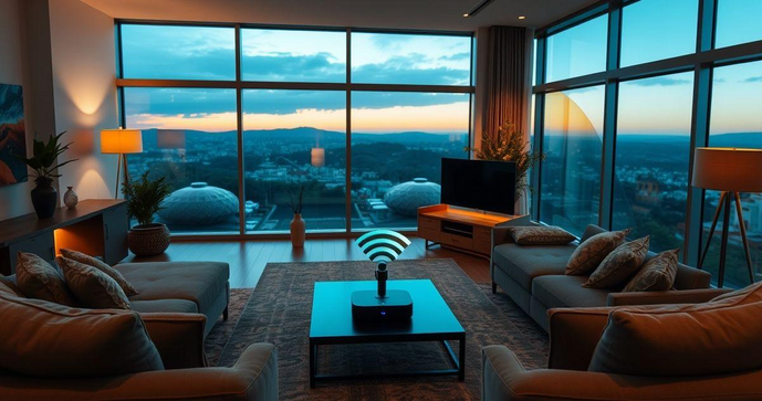Sistema de Som Ambiente Wi-Fi Revolucione Seu Espaço com Conectividade Sistema de Som Ambiente Wi-Fi Revolucione Seu Espaço com Conectividade